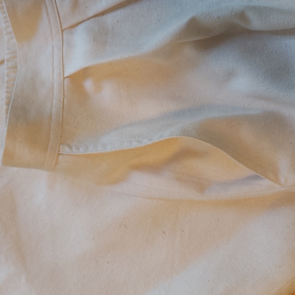 Vintage 90s Georgiou Cream Silk Skirt w/ Pockets - Picture 5 of 12